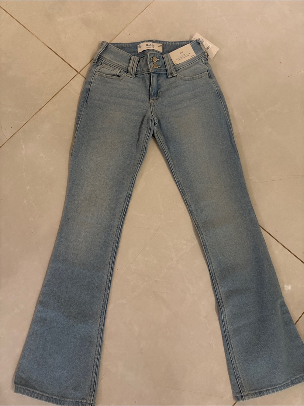 Hollister Light Wash Wide Leg Jeans